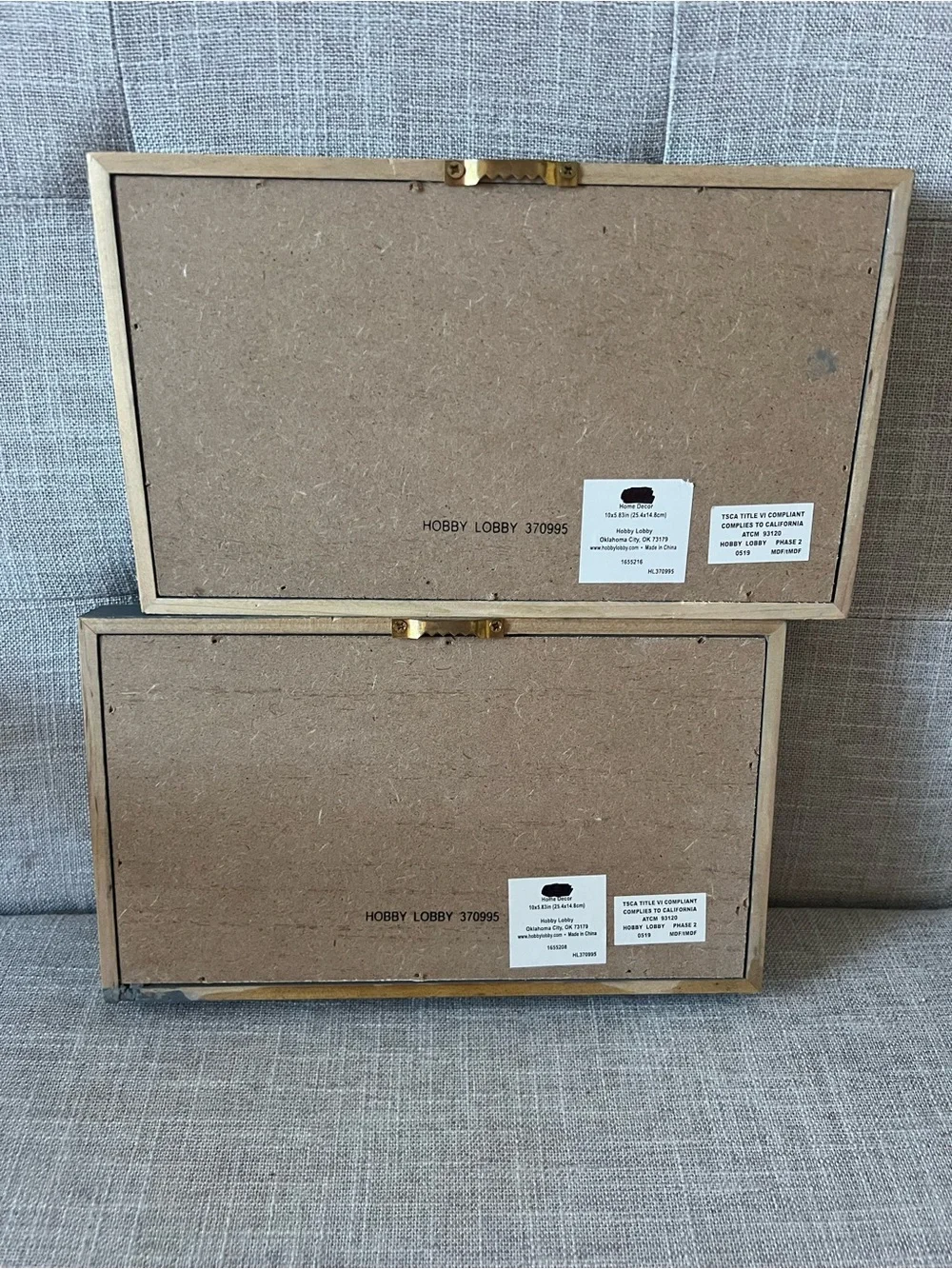 Hobby Lobby BRUSH & WASH Framed Wall Signs - Gray and Brown, Set of two.